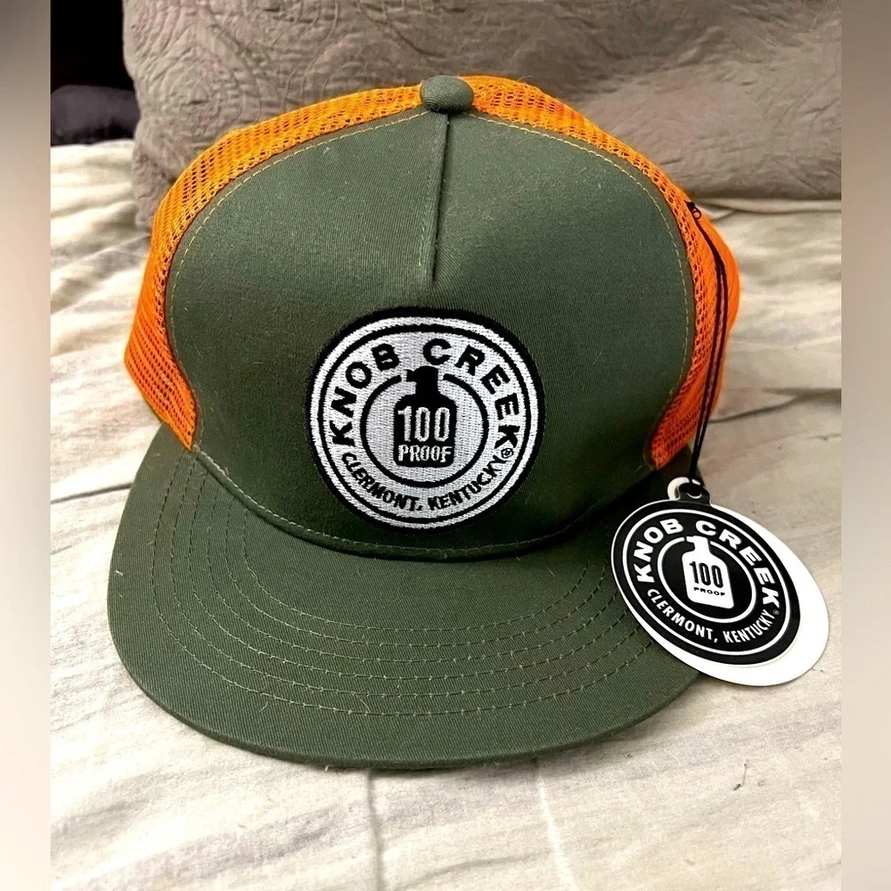 Knob Creek bourbon baseball trucker hat